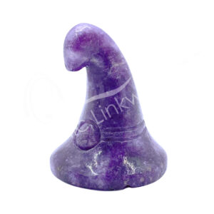 Lepidolite Witch's Hat Carving with Engraved Pentacle (Pack of 2)