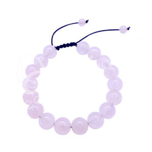 BRACELET - ADJUSTABLE ROSE QUARTZ (10 MM) 7-11"