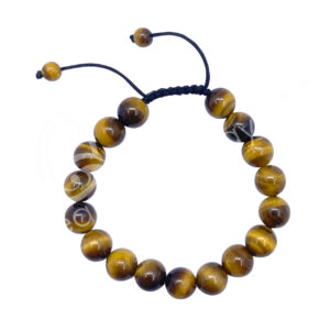 BRACELET - ADJUSTABLE TIGER EYE (10 MM) 7-11"