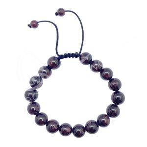 BRACELET - ADJUSTABLE GARNET (10 MM) 7-11"
