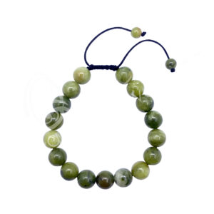 BRACELET - ADJUSTABLE JADE, CHINESE (10 MM) 7-11"