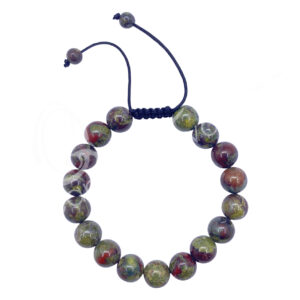 BRACELET - ADJUSTABLE JASPER, DRAGONBLOOD (10 MM) 7-11"