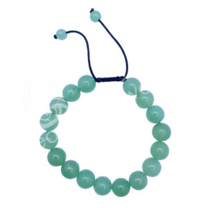 BRACELET - ADJUSTABLE AVENTURINE, GREEN (10 MM) 7-11"