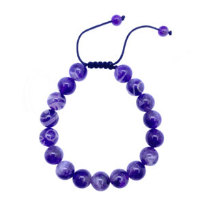 BRACELET - ADJUSTABLE AMETHYST (10 MM) 7-11"