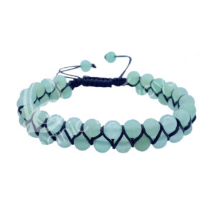BRACELET - DOUBLE ROW ADJUSTABLE AVENTURINE, GREEN (6 MM) 6.75-10.25"