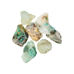 Rough Peruvian Quartz with Chrysocolla