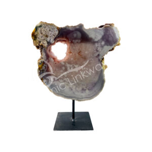SPECIMEN - AMETHYST, PINK EX ON METAL STAND 9-14"