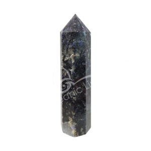 Polished Iolite with Black Mica Six Sides Obelisk