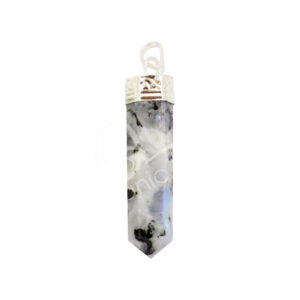 Rainbow Moonstone Pencil Point Pendant with Cap (Pack of 5)