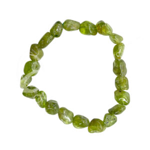 BRACELET - TUMBLED STONES PERIDOT (8-10 MM X 10-14 MM) 7.45-7.5"