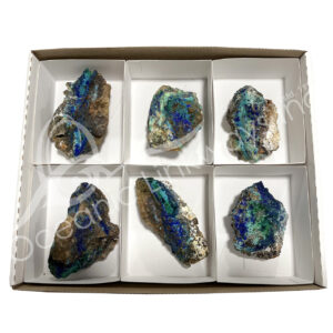 SPECIMEN - AZURITE/MALACHITE (BOX OF 6 PCS) 3-4"