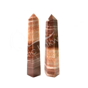 Polished Red Aragonite Obelisk