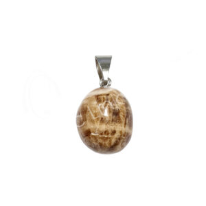 Brown Aragonite Tumbled Stone Pendant 0.5-0.75"