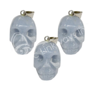 Angelite Skull Pendant