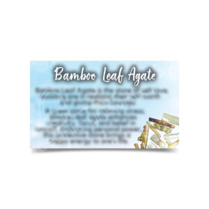 (CLOSE OUT) MARKETING CARD - AGATE, BAMBOO LEAF (PK 50) 2X3"