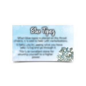 (CLOSE OUT) MARKETING CARD - TOPAZ, BLUE (PK 50) 2X3"