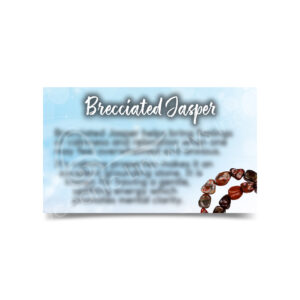 (CLOSE OUT) MARKETING CARD - JASPER, BRECCIATED (PK 50) 2X3"