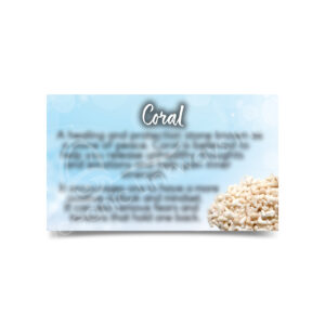 (CLOSE OUT) MARKETING CARD - CORAL (PK 50) 2X3"