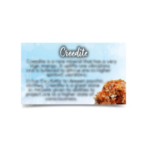 (CLOSE OUT) MARKETING CARD - CREEDITE (PK 50) 2X3"