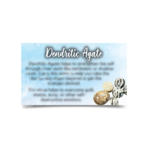 (CLOSE OUT) MARKETING CARD - AGATE, DENDRITIC (PK 50) 2X3"