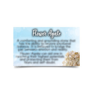 (CLOSE OUT) MARKETING CARD - AGATE, FLOWER (PK 50) 2 X 3"