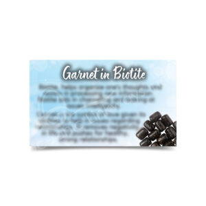 (CLOSE OUT) MARKETING CARD - GARNET IN BIOTITE  (PK 50) 2X3"