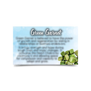 (CLOSE OUT) MARKETING CARD - GARNET, GREEN (PK 50) 2X3"