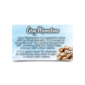 (CLOSE OUT) MARKETING CARD - MOONSTONE, GRAY (PK 50) 2 X 3"