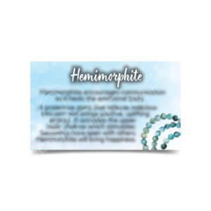 (CLOSE OUT) MARKETING CARD - HEMIMORPHITE (PK 50) 2X3"