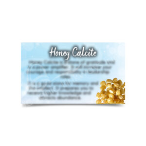 (CLOSE OUT) MARKETING CARD - CALCITE, HONEY (PK 50) 2X3"