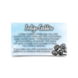 (CLOSE OUT) MARKETING CARD - INDIGO GABBRO (PK 50) 2X3"
