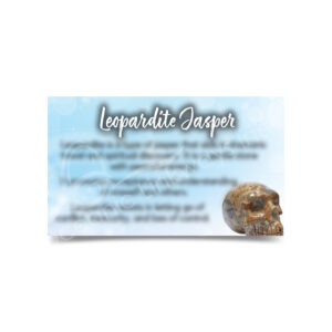 (CLOSE OUT) MARKETING CARD - JASPER, LEOPARDITE (PK 50) 2X3"