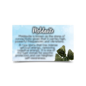(CLOSE OUT) MARKETING CARD - MOLDAVITE (PK 50) 2X3"