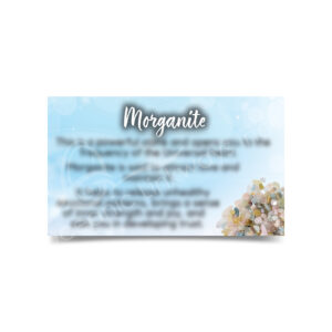 (CLOSE OUT) MARKETING CARD - MORGANITE (PK 50) 2X3"