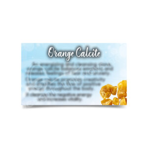 (CLOSE OUT) MARKETING CARD - CALCITE, ORANGE (PK 50) 2 X 3"