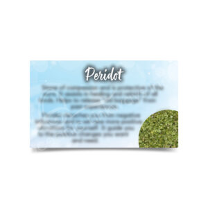 (CLOSE OUT) MARKETING CARD - PERIDOT (PK 50) 2X3"