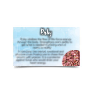 (CLOSE OUT) MARKETING CARD - RUBY (PK 50) 2 X 3"