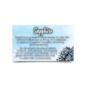 (CLOSE OUT) MARKETING CARD - SAPPHIRE (PK 50) 2X3"