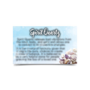 (CLOSE OUT) MARKETING CARD - SPIRIT QUARTZ (PK 50) 2 X 3"
