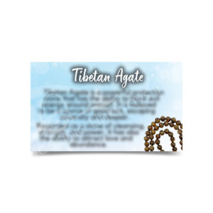 (CLOSE OUT) MARKETING CARD - AGATE, TIBETAN (PK 50) 2X3"