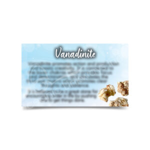 (CLOSE OUT) MARKETING CARD - VANADINITE (PK 50) 2X3"