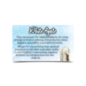 (CLOSE OUT) MARKETING CARD - AGATE, WHITE (PK 50) 2X3"