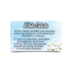 (CLOSE OUT) MARKETING CARD - CALCITE, WHITE (PK 50) 2X3"