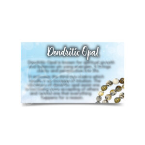 (CLOSE OUT) MARKETING CARD - OPAL, DENDRITIC (PK 50) 2X3"