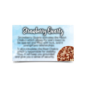 (CLOSE OUT) MARKETING CARD - STRAWBERRY QUARTZ (PK 50) 2X3"