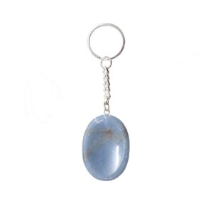 Angelite Worry Stone Keychain (Pack of 3)