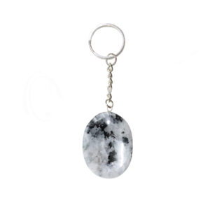 Rainbow Moonstone Worry Stone Keychain (Pack of 3)