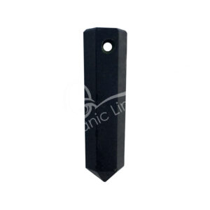 PENDANT - POINT WITH 2 MM HOLE 6 SIDES TOURMALINE, BLACK 1-1.75"