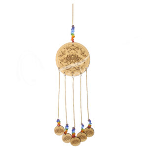 HANGING - WOOD LOTUS LASER ENGRAVED 16"