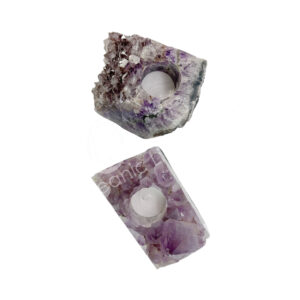 Amethyst A Polished Sides Druse Tealight Holder